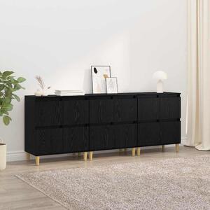 Konzole 3 ks Černý dub 60 x 35 x 70 cm Kompozitní dřevo 3415591