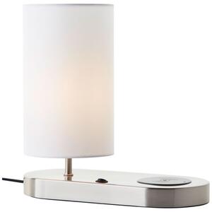 Brilliant 60091/75 Stolní lampa CLARIE bílá, bezdrátové nabíjení