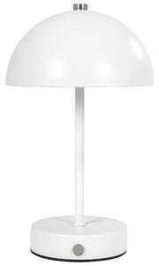 Nordic Living Bílá kovová stolní LED lampa Halle