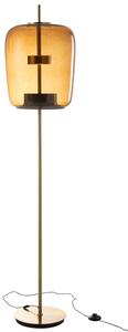 Hnědá skleněná stojací LED lampa J-line Gally 168 cm