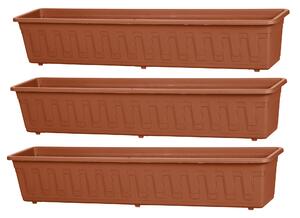 PARKSIDE® Sada balkonových truhlíků, 80 cm, 3dílná, terakota (800006380)