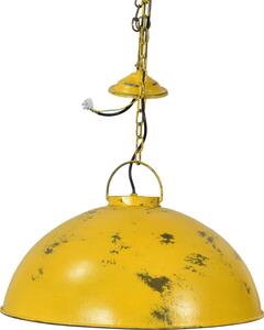 Závěsná lampa, industriální styl - žlutá