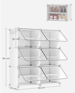 Modulární regál s přihrádkami BOXIFY 83x94x32 cm bílá