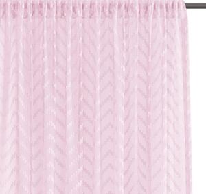 Dekorativní záclona na řasící pásce se vzorem Růžová LAILA-140x250 cm