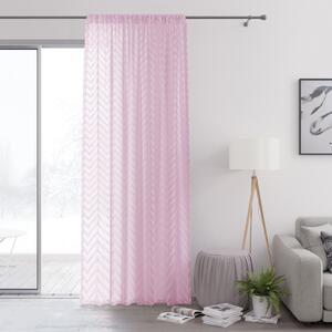 Dekorativní záclona na řasící pásce se vzorem Růžová LAILA-140x250 cm