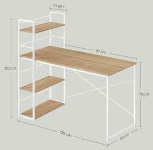 Kancelářský stůl MAX 4.0 sonoma / bílý