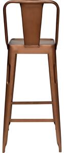 Kodaňská barová židle ze železa - antická měď