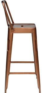 Kodaňská barová židle ze železa - antická měď