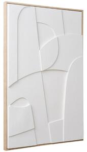Nordic Living Bílý abstraktní obraz Madeline II. 90 x 60 cm