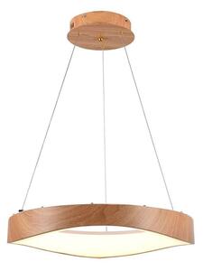 LED Solution Závěsné LED svítidlo kulaté designové s dřevěným dekorem 50cm 25W 23364