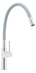 Dřezová baterie SAT se silikonovým ramínkem šedá/chrom SATBSD290S