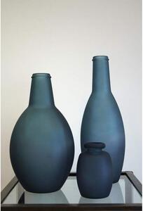 Skleněná váza - matná modrá