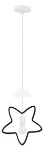 Candellux Bílo-černý závěsný lustr Star pro žárovku E27 31-12005
