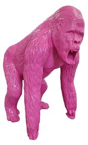 Dekorativní socha Gorila s otevřenou tlamou růžová 133 cm