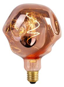 E27 Stmívatelná LED žárovka G125 růžová 4W 70lm 1800K