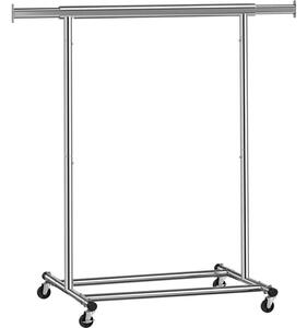 Mobilní stojanový věšák LINEA 92/132x160x46 cm stříbrná
