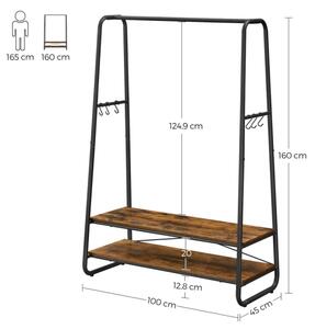Stojanový věšák LINEA hnědá/černá