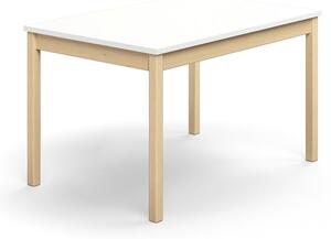 AJ Produkty Stůl DECIBEL, 1200x800x720 mm, akustická HPL deska, bříza/bílá