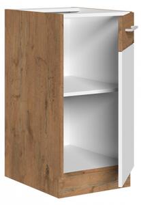 Spodní kuchyňská skříňka Woodline 40 D 1F BB, Barva: Dub lancelot / bíly lesk Mirjan24 5902928813593