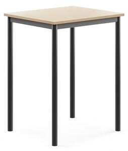 AJ Produkty Stůl BORÅS, 700x600x900 mm, antracitově šedé nohy, HPL deska, bříza