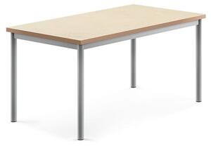 AJ Produkty Stůl SONITUS, 1200x700x600 mm, stříbrné nohy, deska s linoleem, béžová