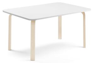 AJ Produkty Stůl ELTON, 1200x700x590 mm, bříza, akustická HPL deska, bílá