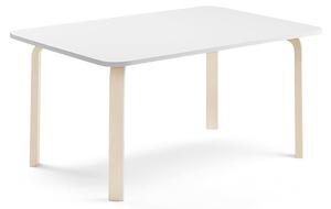 AJ Produkty Stůl ELTON, 1400x700x590 mm, bříza, akustická HPL deska, bílá