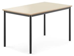 AJ Produkty Stůl BORÅS, 1200x800x720 mm, antracitově šedé nohy, HPL deska, bříza