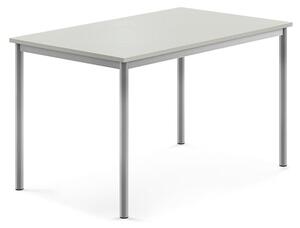 AJ Produkty Stůl BORÅS, 1200x800x720 mm, stříbrné nohy, HPL deska, šedá