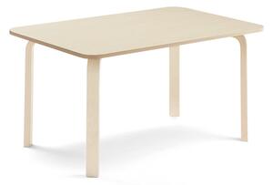 AJ Produkty Stůl ELTON, 1200x600x590 mm, bříza, akustická HPL deska, bříza