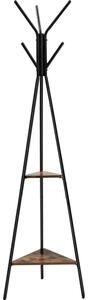 Stojanový věšák LINEA 50x179x50 cm černá/hnědá