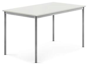 AJ Produkty Stůl BORÅS, 1400x800x760 mm, stříbrné nohy, HPL deska, šedá