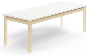 AJ Produkty Stůl DECIBEL, 1800x700x590 mm, akustická HPL deska, bříza/bílá