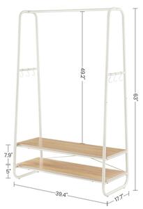 Stojanový věšák LINEA bílá/hnědá