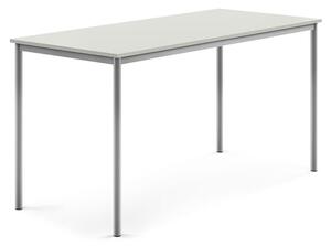 AJ Produkty Stůl BORÅS, 1800x800x900 mm, stříbrné nohy, HPL deska, šedá