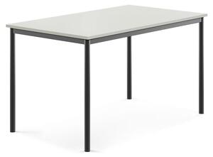 AJ Produkty Stůl SONITUS, 1400x800x760 mm, antracitově šedé nohy, HPL deska tlumící hluk, šedá