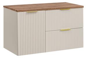 Comad Závěsná skříňka Adele Cashmere s deskou 100 cm kašmírová/dub wotan