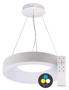 SMART TUYA Bílé závěsné LED svítidlo kulaté 380mm 32W CCT s DO - T-LED - LED lustry a svítidla > LED stropní svítidla
