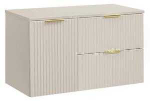 Comad Závěsná skříňka Adele Cashmere s deskou 100 cm kašmírová
