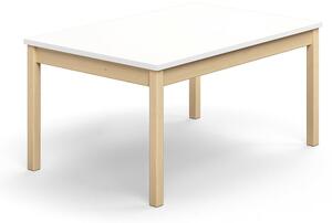 AJ Produkty Stůl DECIBEL, 1200x800x590 mm, akustická HPL deska, bříza/bílá