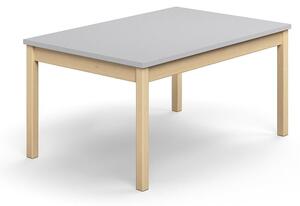 AJ Produkty Stůl DECIBEL, 1200x800x590 mm, akustická HPL deska, bříza/šedá