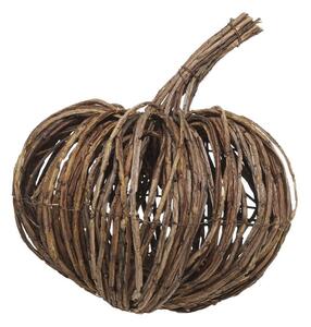 Hnědá proutěná dekorace dýně Pumpkin - Ø 30*28 cm - Chic Antique