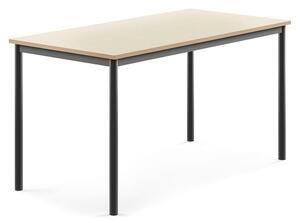AJ Produkty Stůl BORÅS, 1400x700x720 mm, antracitově šedé nohy, HPL deska, bříza
