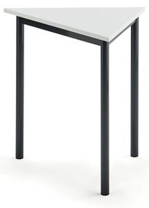AJ Produkty Stůl BORÅS TRIANGEL, 800x700x720 mm, antracitově šedé nohy, HPL deska, bílá
