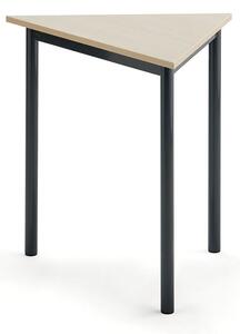 AJ Produkty Stůl BORÅS TRIANGEL, 800x700x720 mm, antracitově šedé nohy, HPL deska, bříza
