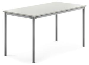 AJ Produkty Stůl SONITUS, 1400x700x720 mm, stříbrné nohy, HPL deska tlumící hluk, šedá