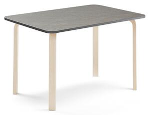 AJ Produkty Stůl ELTON, 1200x700x710 mm, bříza, akustické linoleum, tmavě šedá