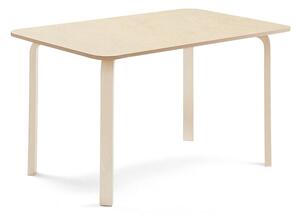 AJ Produkty Stůl ELTON, 1400x800x710 mm, bříza, akustické linoleum, béžová