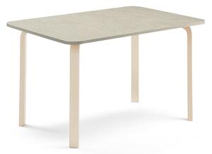 AJ Produkty Stůl ELTON, 1400x700x710 mm, bříza, akustické linoleum, šedá