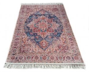 Makro Abra Kusový koberec CHENILLE PRINTED Y-169A Klasický hnědý modrý Rozměr: 80x150 cm